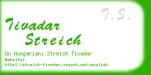 tivadar streich business card